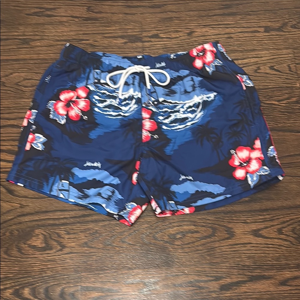 Sundek Navy and White Swim Shorts